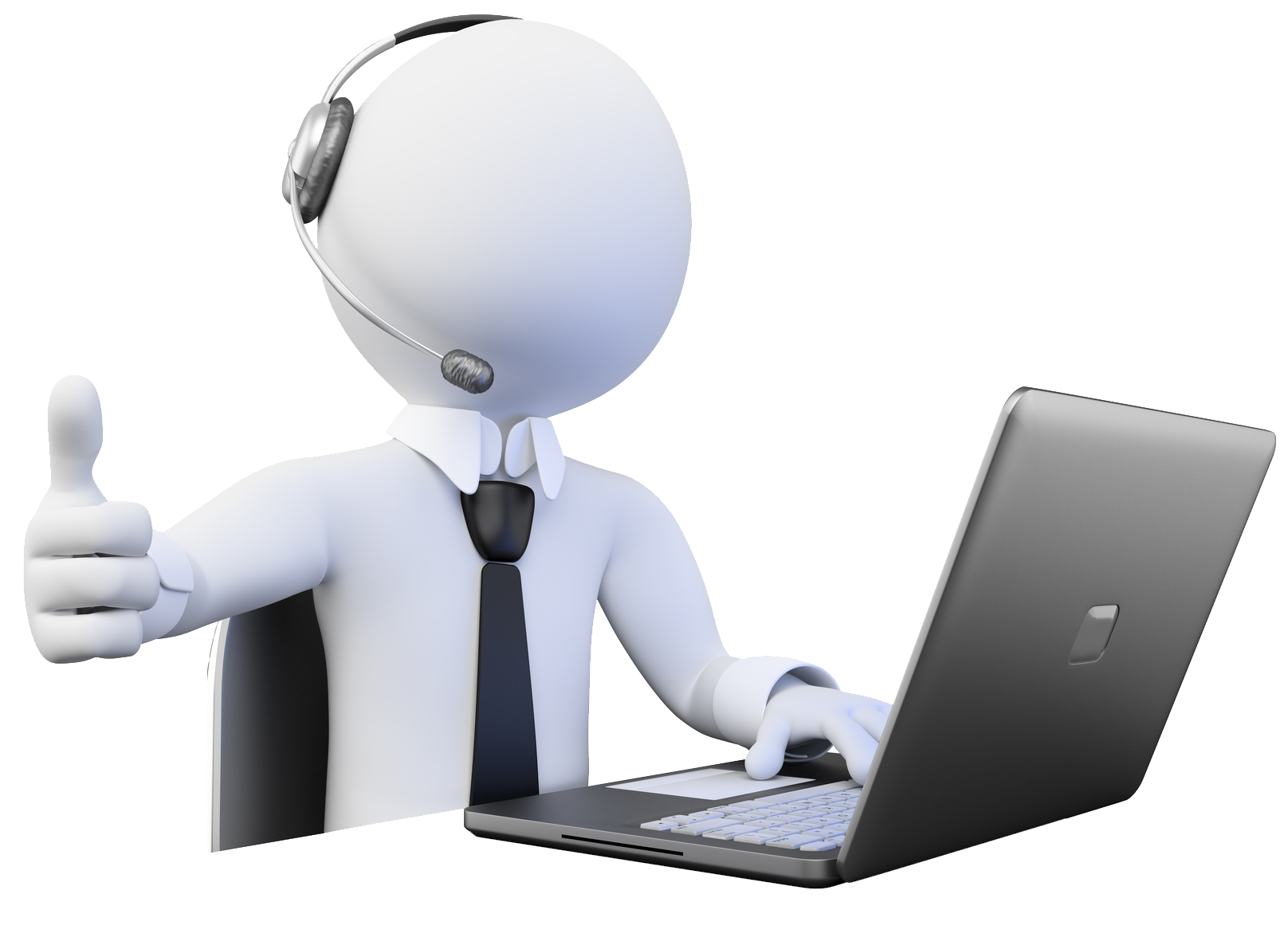 Customer support specialist wearing a headset
